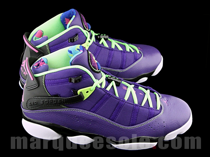 Jordan 6 Rings - Purple/ Black-Volt