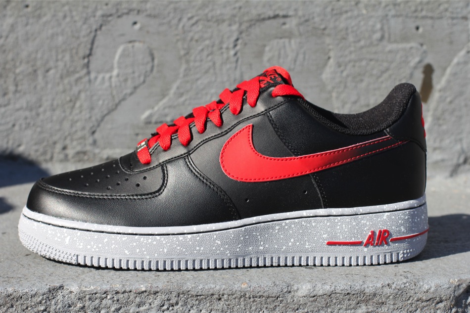 black air force 1 with red swoosh