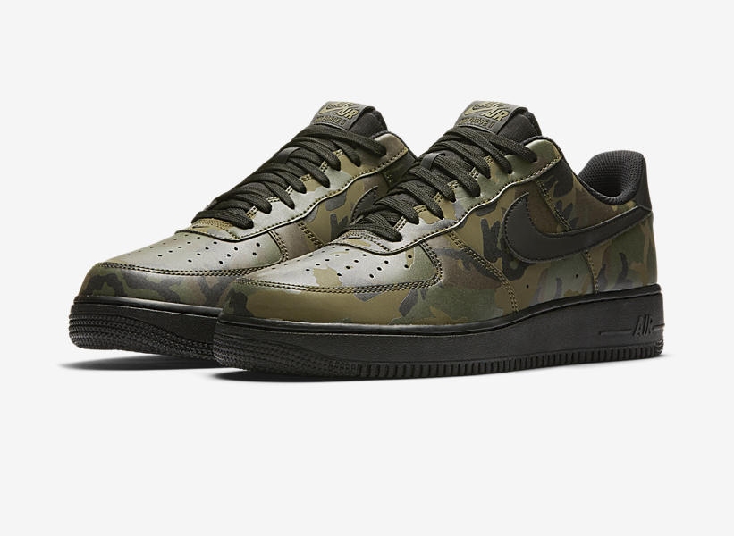 air force 1 olive reflective camo